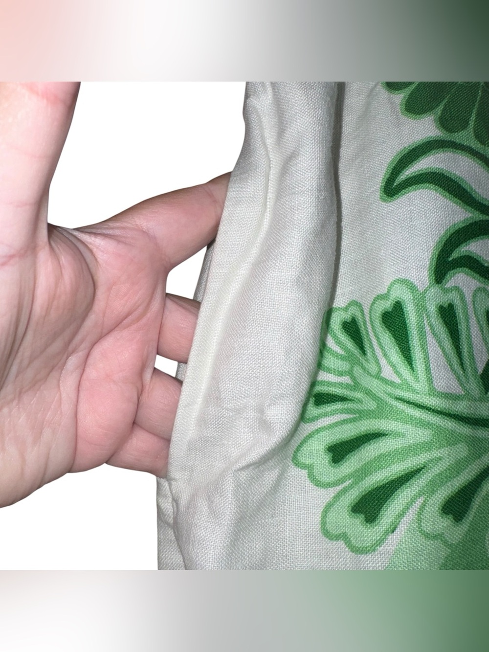 FARM RIO Color Festival Green Linen Euroflax Midi Skirt Size Large - Picture 8 of 16